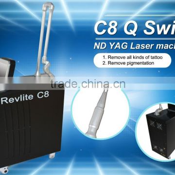 2016 Newest EO Q switch technology C8 Q switch ND YAG laser fast tattoo removal machine