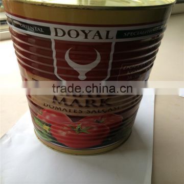 3 KGS canned tomato paste of 36/38 brix without additives made of NON GMO tomatoes