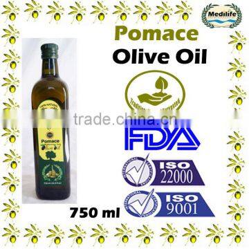 Pomace Olive Oil Tunisian Origin , Olive Pomace Oil with HALAL Certification 750 ml bottle.