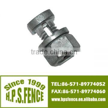 Electric fence split bolt line tap for high tensile wire fence