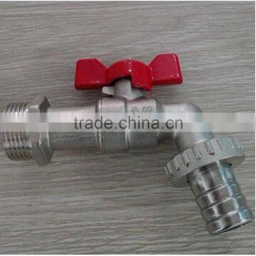 3/4 Inch Brass Butterfly Handle Water Bibcock Tap photo-2