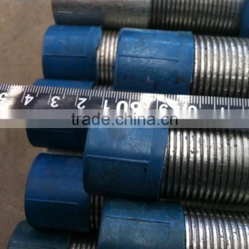 high quality of ERW welded galvanized threaded steel pipe with socket and PVC caps