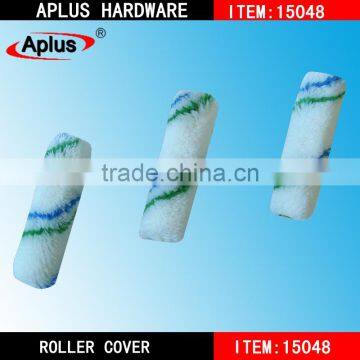 100mm mini bule and green stripe paint brush roller cover