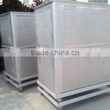 OEM Aluminum turnover container with casters, cargo tansfer container