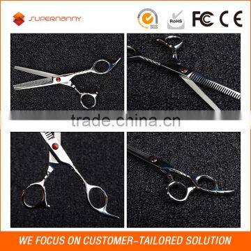 American Style Colorful Shear With High Quality Japanese Thinning Steel Barber Hair Scissors photo-2