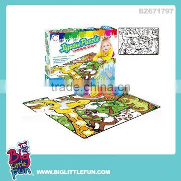 Drawing educational toy,doodle toys jigsaw puzzle with crayon