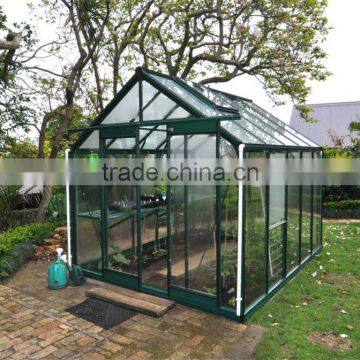 Super Elegant 4mm Safety Toughened Glass Greenhouse With Strong Aluminium Frame photo-2