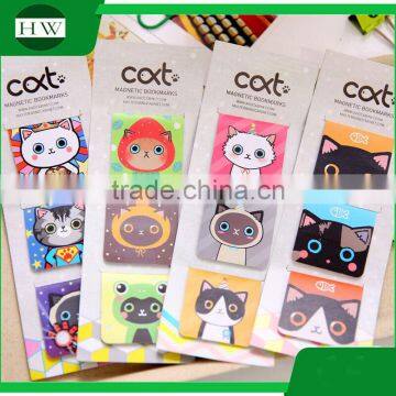 Korean Gift cartoon cute design paper magnetic bookmark Stationery for free sample