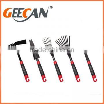 5 piece delicate mini garden tool set with different paiting color