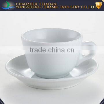 Classical white porcelain hotel restaurant bulk tea cup and saucer