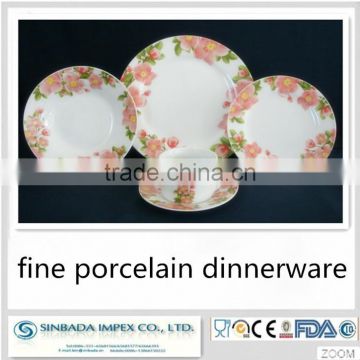 ceramic material porcelain country style dinnerware set