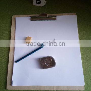 Officemate Recycled Handmade Hardboard A5 Wood Clipboard With Cover and High Capacity Detachable Clip photo-6