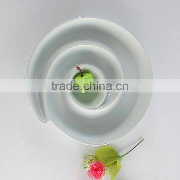 Hospitality Hotel Supply Candy Plate Round Porcelain Compartments Tray photo-6