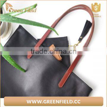 Customized Women Tote Bag Black Shopping Bag Women Simple Design Tote Bag photo-2