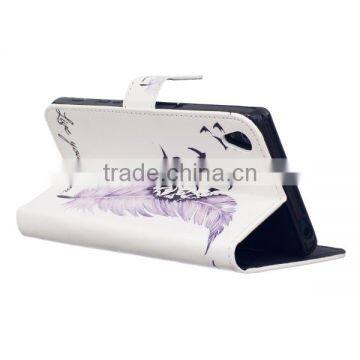 PU Leather Phone Cover IMD Phone Case for Sony Z5 / Mini photo-5