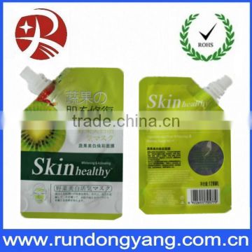 Hight Quality Plastic Facial Mask packaging bag with suction nozzle