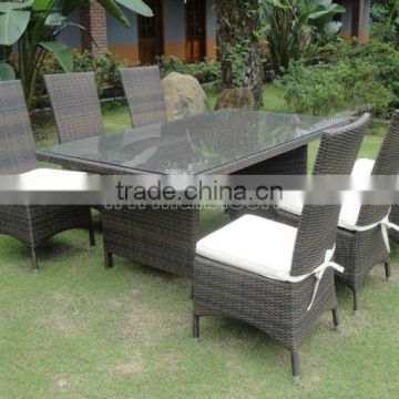 2012 PE wicker Dining Table Set/ 7 pcs PE rattan dining set/ Dining table set