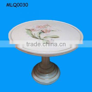 Antique White Milk Ceramic Pedestal 2 Tier Cake Stand