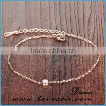 Trending Simple Rose Gold 316L Surgicial Stainless Steel Chain Anklet photo-4