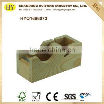 Unfinished Factory Handmade Wooden Tape Dispenser photo-2