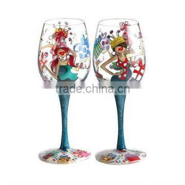 Happy birthday glass wine cup