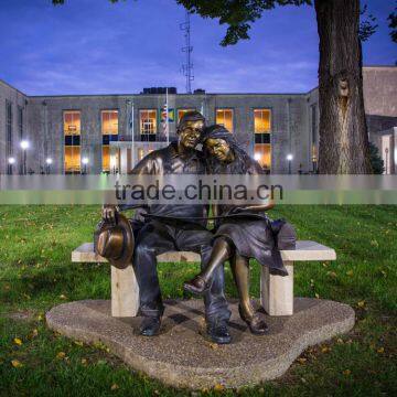 contemporary outdoor sculpture high quality bronze love couple statue