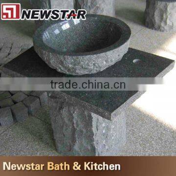 Wash basin with granite top,sink stone,stone pedestal sink