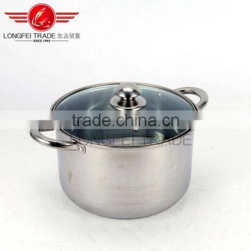 2016 5PCS Stainless Steel Casserole Set Cooking Pot With Glass Lid Cookware Set photo-3