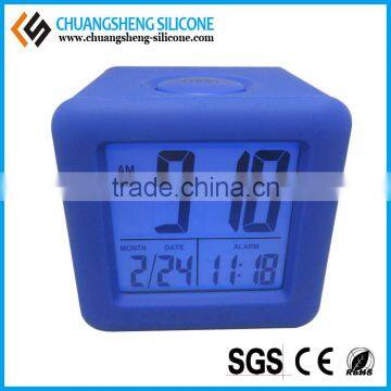 Cube Shaped Silicone Time Clock, Digital Table Clock, Anti-broken Alarm Clock photo-5