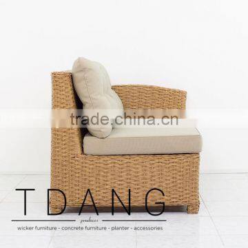 Camden Left Hand Wicker Bench - Vietnam Outdoor Furniture - Poly Rattan Furniture photo-3
