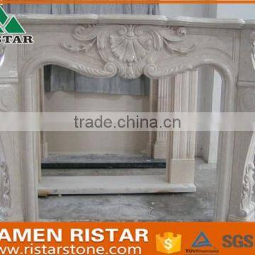 Wholesale natural yellow marble fireplace surround mantel RST-FP-DLS016B
