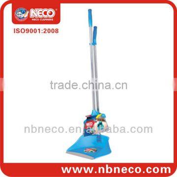 transparent plastic dustpan&broom with stainless handle