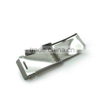 1-1/4" Flip Top Garment Cloth Metal Stamping Steel Military Buckle Nickel Plate With Tip photo-2