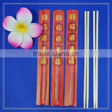 9" bamboo chopstick in red paper sleeve