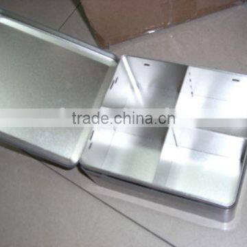 Metal Packing box with Insert Inner Didvider, Plain Tea Box