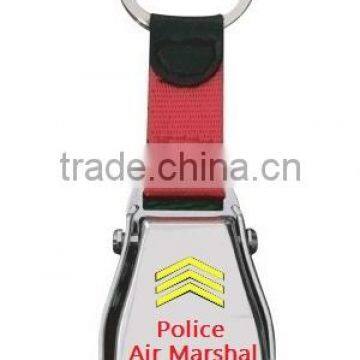 Custom Logo Mini Aircraft Buckle Seatbelt Keychain fo Police Air Marshal