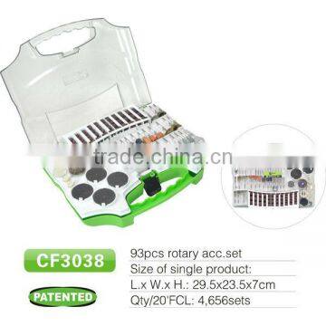 93 piece rotary tool accessories set