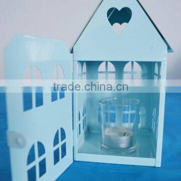 Fashion Little House Heart Metal Candle Holder Iron Lantern Home Decoration Chirstmas Decoration Farol de Metal photo-3