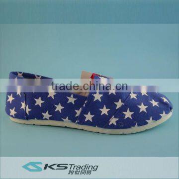 2014 new style beautiful stars printing women's injection shoe