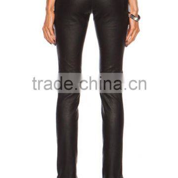 New Womens Sexy Black Tight Skinny Leather Pant Lambskin 4 6 8 10 12 14 16 photo-4