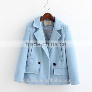 Wool & Blends Coats Parka Outerwear Winter Solid Long-sleeved Thick Woolen Women Winter Coat photo-3