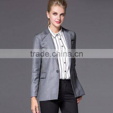 2016 Office Ladies Suits Slim Cut Ladies Tuxedo Pant Suit photo-4