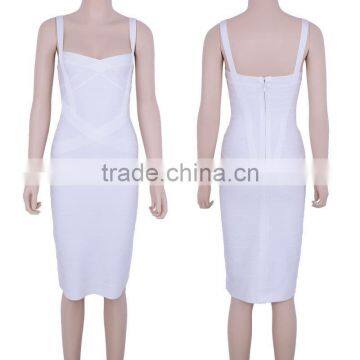 Yellow White Sky Blue 2015 New Fashion Knitted HL Knee Length Spaghetti Strap Package Hip Sexy Fashion Bodycon Dresses photo-3