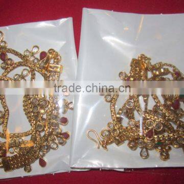 SIDE TIKA POLKI GOLD PLATED BEADS Hair Accessory photo-3