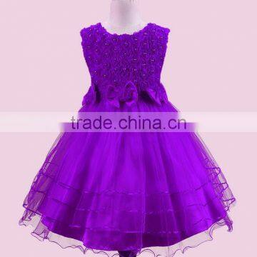 MGOO New Trendy Full Rose Flower Design Kids Dress Lace Dress Design Children Clothing Girls Party Wear Wholesale photo-5