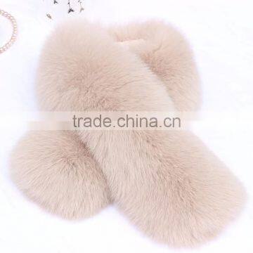 Myfur Elegant Ladies Fur Collar Luxury Fox Body Fur Scarf Baby Pink Cute Collar