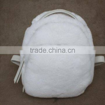 Myfur Fashion Ladies Real Rex Rabbit Fur Backpack Bag Customized Women Bag photo-2