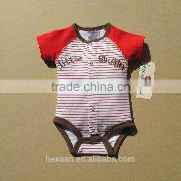 OEM or Stocked 100% Cotton Newborn Infant Baby Romper Coffee Cotton Jumpsuit Pattern photo-3