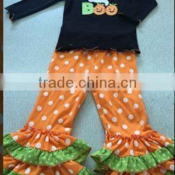 Fall halloween Boutique sets baby Girls outfit Wholesale Boutique outfit red baby girl ruffle polka dot remake outfits