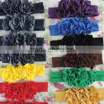 2016 Baby Flower Headbands Wholesale Infant Cotton Hair Band Baby Headwear Flower Hair Elastic Headbands for Babies photo-4